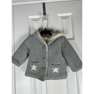 Hatley Girls Silver Teddy Jacket Size 12/18m